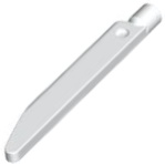 Minifigure, Weapon Sword Blade with Bar End (SW Darksaber): {бял}