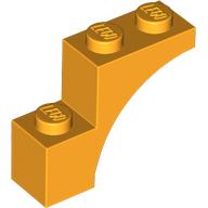 BRICK, 1X3X2, ARCH: {огнено жълто-оранжев}