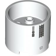 DESIGN ELEMENT 3X3X2,W/ CROSS HOLE,NO. 7: {бял}