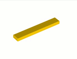 Плоска плочка 1X6: {ярко жълт}