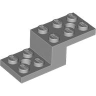 BRICK 1X2X1 1/3 W/ 2 PLATES 2X2: {умерено каменно сив}