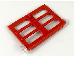 Door 1 x 4 x 5 Right with 6 Panes: {ярко червен}