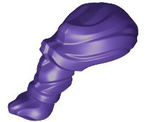 Dark Purple Minifigure, Hair Narrow Swept Back with Ponytail: {светло виолетов}
