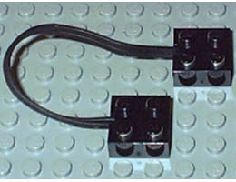 Electric, Wire with Brick 2 x 2 x 2/3 Pair, 15 Studs Long: {черен}