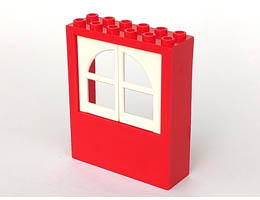 Window 2 x 6 x 6 FreeStyle with 2 White Panes (6236 / 601): {ярко червен}