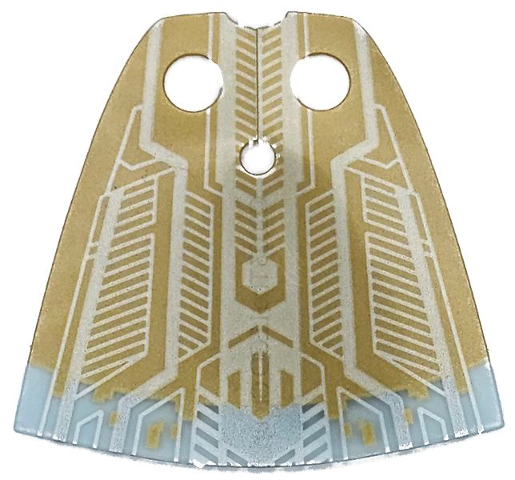 Plastic Part for Set 76269 - Cape with Gold Top and Silver Lines Pattern: {неопределен}