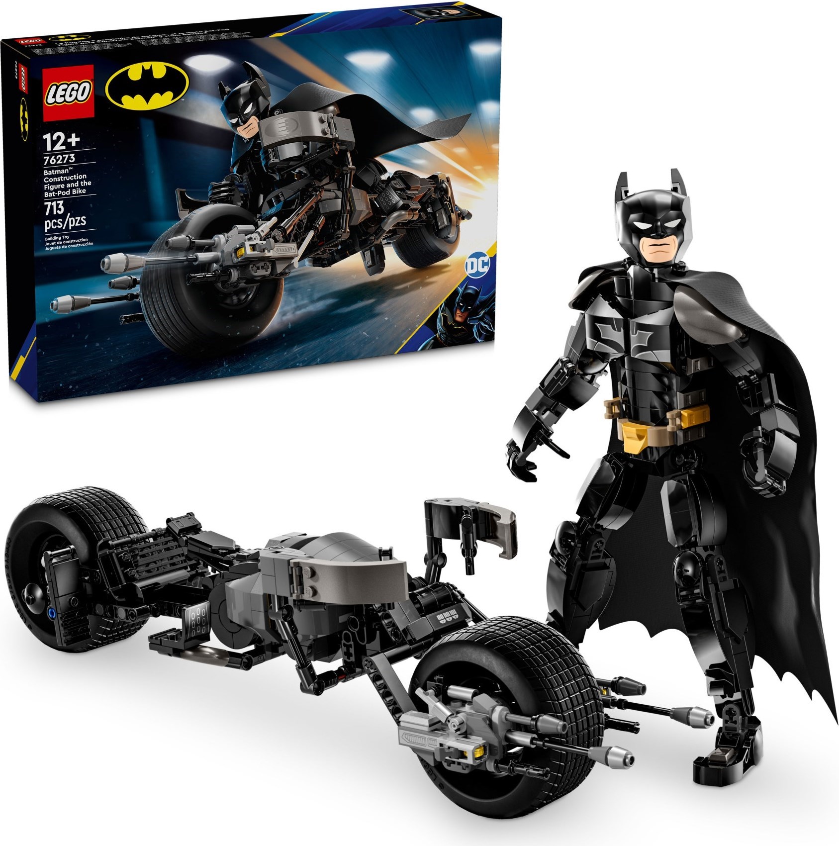 Конструктивна фигура на Батман и моторът Bat-Pod – СУПЕР ГЕРОИ DC КОМИКС