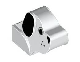 Dog Head 2 x 4 x 2 1/3 with Dog Head Pattern: {бял}