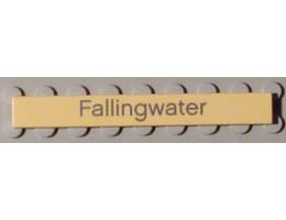 Tile 1 x 8 with 'Fallingwater' Pattern: {тухлено жълт}