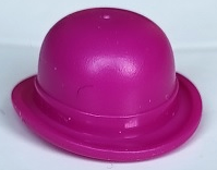Minifigure, Headgear Hat, Bowler: {ярко червеникаво-виолетов}