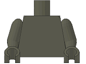 Torso Plain / (Same Color) Arms / (Same Color) Hands: {тъмно сив}