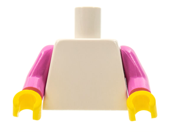 Torso Plain / Dark Pink Arms / Yellow Hands: {бял}