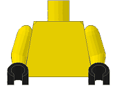 Torso Plain / Yellow Arms / Black Hands: {ярко жълт}