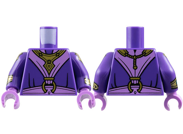 Torso Robe, Medium Lavender V Panel, Sash, Gold Bib Necklace and Clasp Ring Pattern / Dark Purple Arms with Armor and Bracelets Pattern / Medium Lavender Hands: {светло виолетов}