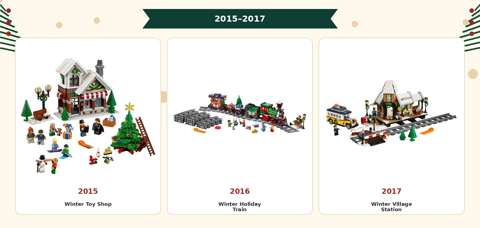 LEGO® Winter Village – модели от 2015 до 2017 г.