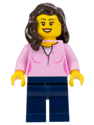 Female, Bright Pink Top, Dark Blue Legs, Dark Brown Hair – БРИКЛИНК ДЕЗАЙНЕРСКА ПРОГРАМА