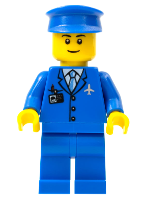 Airport - Blue 3 Button Jacket and Tie, Blue Hat, Blue Legs, Black Eyebrows – ГРАДСКИ