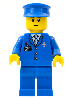Airport - Blue 3 Button Jacket and Tie, Blue Hat, Blue Legs, Reddish Brown Eyebrows – ГРАДСКИ