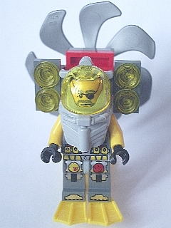 Atlantis Diver 3 - Ace Speedman - With Lights, Propeller, Yellow Flippers and Trans-Yellow Visor – АТЛАНТИС