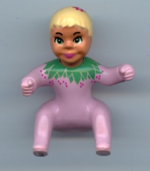 Belville Baby in Pink Clothes with Leafy Collar Pattern – БЕЛВИЛ