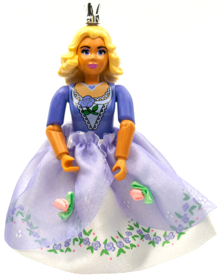Belville Female - White Shorts, Medium Violet Shirt, Light Yellow Hair, Light Violet Layered Skirt Long, Crown – БЕЛВИЛ