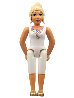 Belville Female - White Top with Dark Purple Flower Neckline, Light Yellow Hair – БЕЛВИЛ