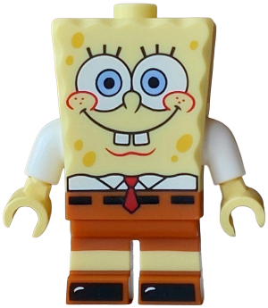 SpongeBob SquarePants - Bright Light Yellow, White Shirt, Dark Orange Short Legs – СПОНДЖБОБ КВАДРАТНИ ГАЩИ