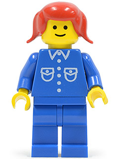 Shirt with 6 Buttons - Blue, Blue Legs, Red Pigtails Hair – ГРАДСКИ