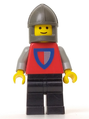 Classic - Knight, Shield Red/Gray, Black Legs, Dark Gray Chin-Guard – ЗАМЪЦИ