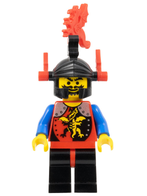 Dragon Knights - Knight 2, Black Legs with Red Hips, Black Dragon Helmet, Red Plumes – ЗАМЪЦИ