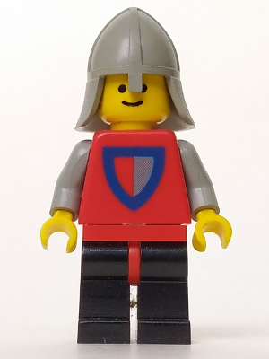 Classic - Knight, Shield Red/Gray, Black Legs with Red Hips, Light Gray Neck-Protector – ЗАМЪЦИ