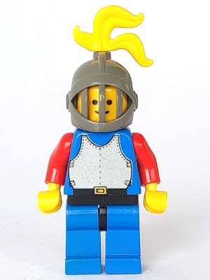 Breastplate - Blue with Red Arms, Blue Legs with Black Hips, Dark Gray Grille Helmet, Yellow Plume – ЗАМЪЦИ