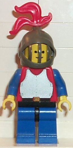 Breastplate - Red with Blue Arms, Blue Legs with Black Hips, Dark Gray Grille Helmet, Red Plume – ЗАМЪЦИ