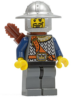 Fantasy Era - Crown Knight Scale Mail with Chest Strap, Helmet with Broad Brim, Curly Eyebrows and Goatee, Quiver – ЗАМЪЦИ