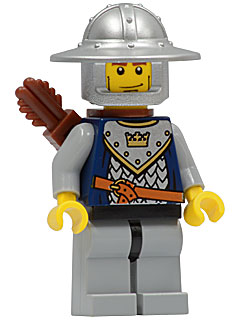 Fantasy Era - Crown Knight Scale Mail with Crown, Helmet with Broad Brim, Vertical Cheek Lines, Quiver – ЗАМЪЦИ