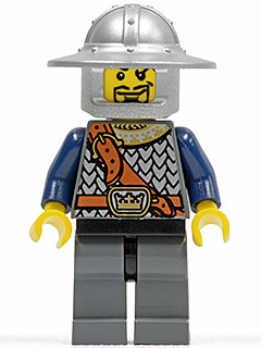 Fantasy Era - Crown Knight Scale Mail with Chest Strap, Helmet with Broad Brim, Curly Eyebrows and Goatee – ЗАМЪЦИ