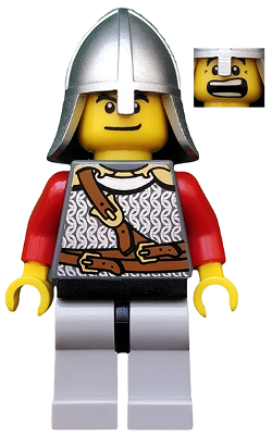 Kingdoms - Lion Knight Scale Mail with Chest Strap and Belt, Helmet with Neck Protector, Open Mouth (Dual Sided Head) – ЗАМЪЦИ