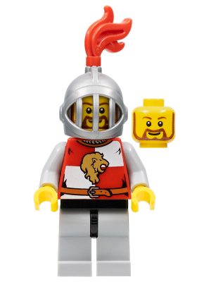 Kingdoms - Lion Knight Quarters, Helmet with Fixed Grille, Brown Beard Rounded – ЗАМЪЦИ
