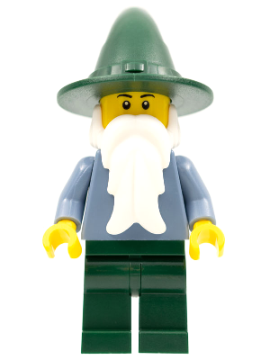 Wizard - Sand Blue with Dark Green Legs and Hat, Black Eyebrows – ЗАМЪЦИ