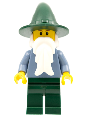 Wizard - Sand Blue with Dark Green Legs and Hat, Reddish Brown Eyebrows – ЗАМЪЦИ