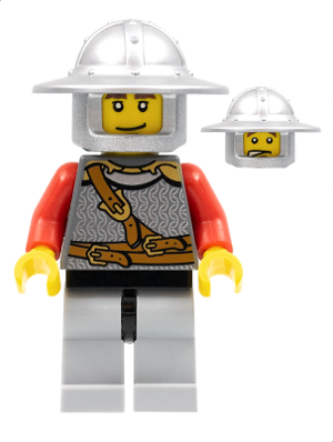 Kingdoms - Lion Knight Scale Mail with Chest Strap and Belt, Helmet with Broad Brim, Eyebrows and Goatee – ЗАМЪЦИ