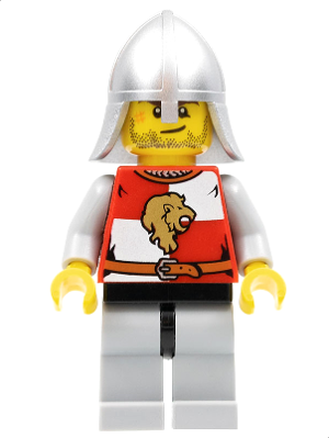 Kingdoms - Lion Knight Quarters, Helmet with Neck Protector, Crooked Smile and Scar – ЗАМЪЦИ