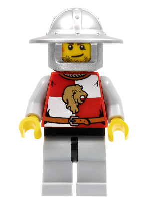 Kingdoms - Lion Knight Quarters, Helmet with Broad Brim, Crooked Smile and Scar (Chess Pawn) – ЗАМЪЦИ
