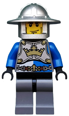 Castle - King's Knight Breastplate with Crown and Chain Belt, Helmet with Broad Brim, Cheek Lines – ЗАМЪЦИ