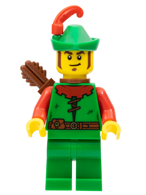 Forestman - Red, Green Hat, Red Feather, Quiver, Sideburns – ЗАМЪЦИ