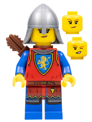 Lion Knight - Female, Flat Silver Neck Protector, Quiver, Freckles – ЗАМЪЦИ