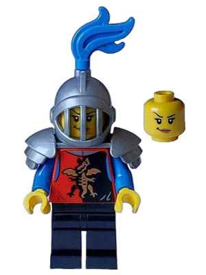 Dragon Knight - Female, Black Legs, Flat Silver Helmet and Armor – ЗАМЪЦИ