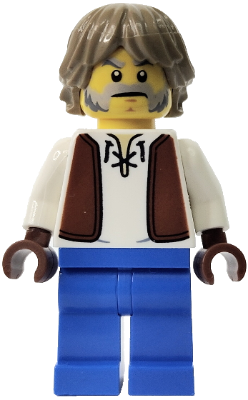 Blacksmith - White Shirt with Reddish Brown Vest, Blue Legs, Dark Tan Hair – ЗАМЪЦИ