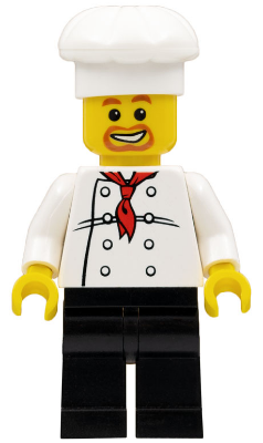 Chef - White Torso with 8 Buttons, Black Legs, Beard Around Mouth – ГРАДСКИ