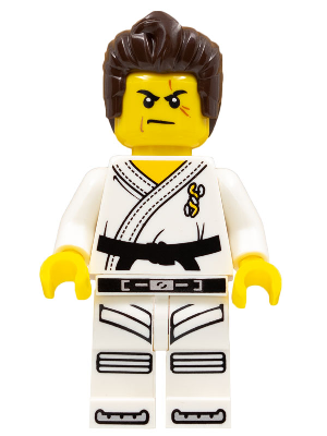 Warrior - Male, Karate Dress with Black Belt, Dark Brown Hair, Scarred Eye – КОЛЕКЦИОНЕРСКИ МИНИФИГУРКИ